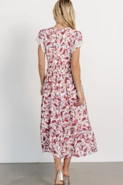 Outlet Baltic Born Aliyah Midi Dress | Berry Floral BerryFloral