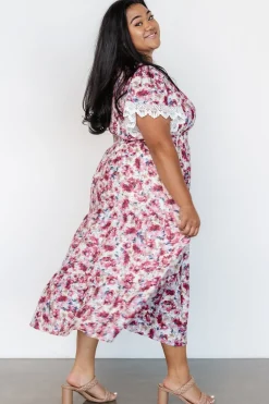 Outlet Baltic Born Aliyah Midi Dress | Berry Floral BerryFloral
