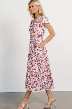 Outlet Baltic Born Aliyah Midi Dress | Berry Floral BerryFloral