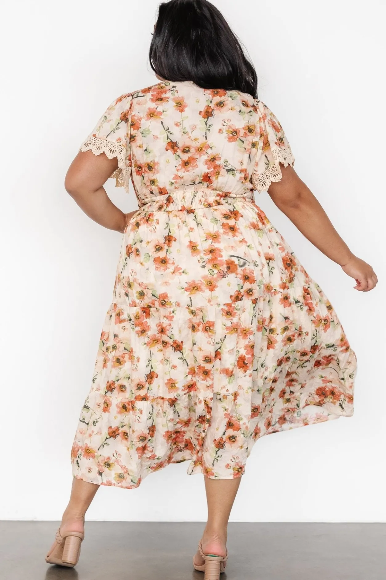 Best Baltic Born Aliyah Midi Dress | Coral Floral CoralFloral