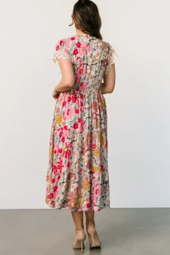 Sale Baltic Born Aliyah Midi Dress | Cream Multi Floral CreamMultiFloral