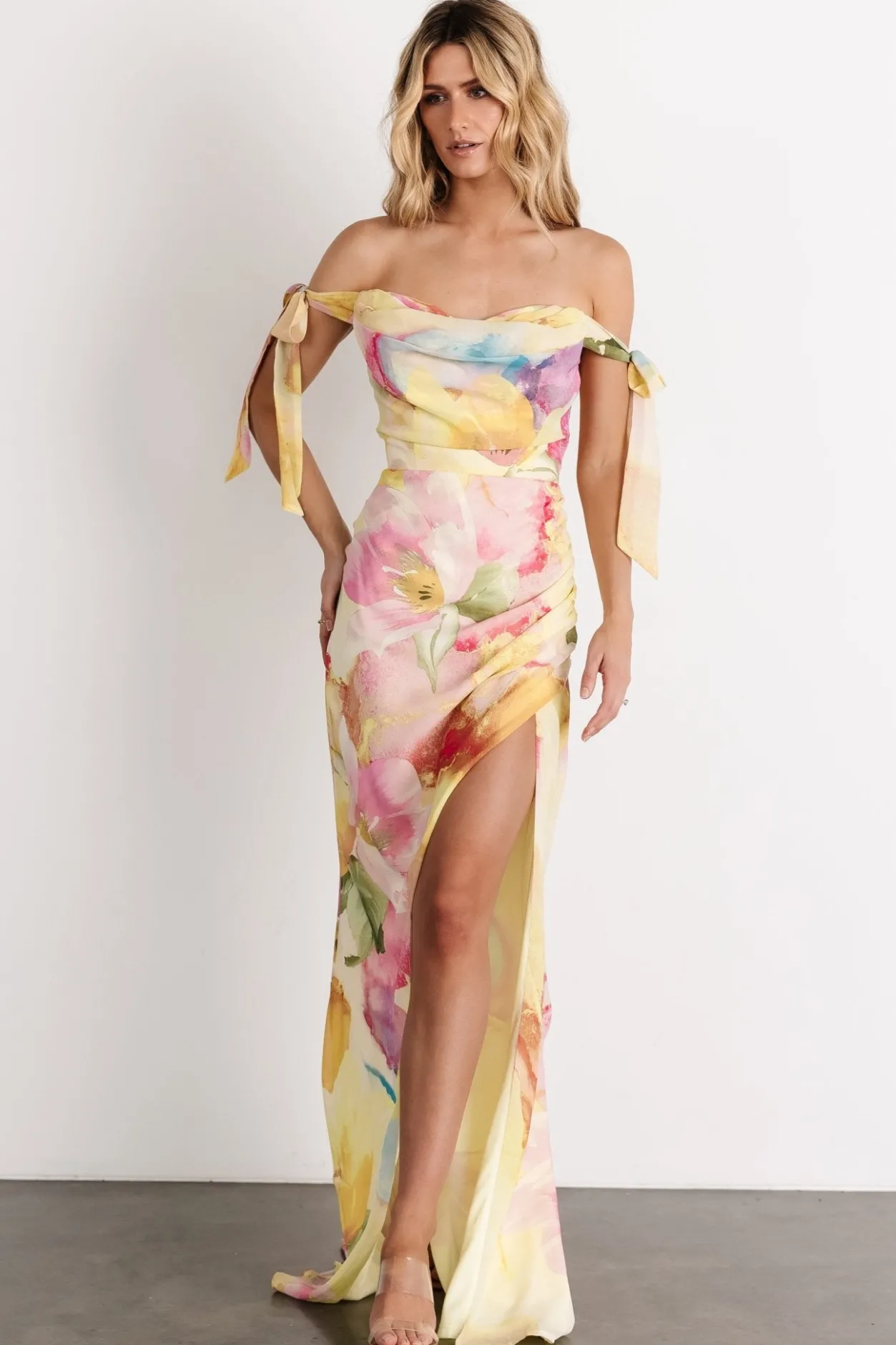 Discount Baltic Born Allegra Off Shoulder Maxi Dress | Multi Floral MultiFloral
