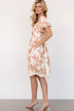 Clearance Baltic Born Alona Short Dress | Natural Floral NaturalFloral
