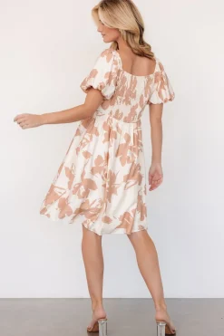 Clearance Baltic Born Alona Short Dress | Natural Floral NaturalFloral