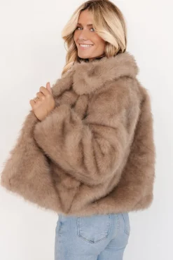 Online Baltic Born Amarante Faux Fur Coat | Beige Mink BeigeMink