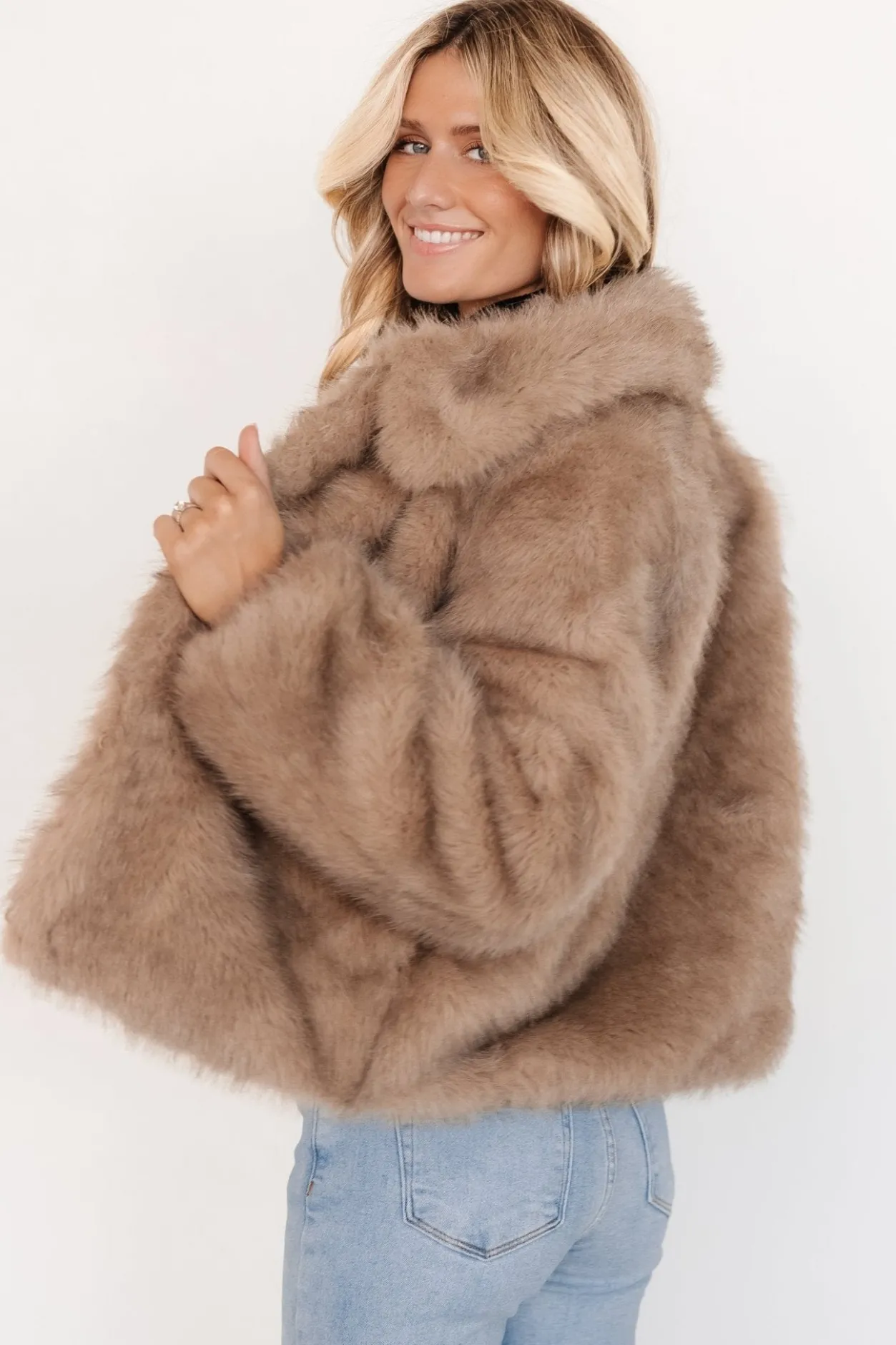 Online Baltic Born Amarante Faux Fur Coat | Beige Mink BeigeMink