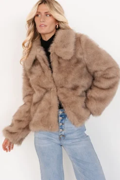 Online Baltic Born Amarante Faux Fur Coat | Beige Mink BeigeMink