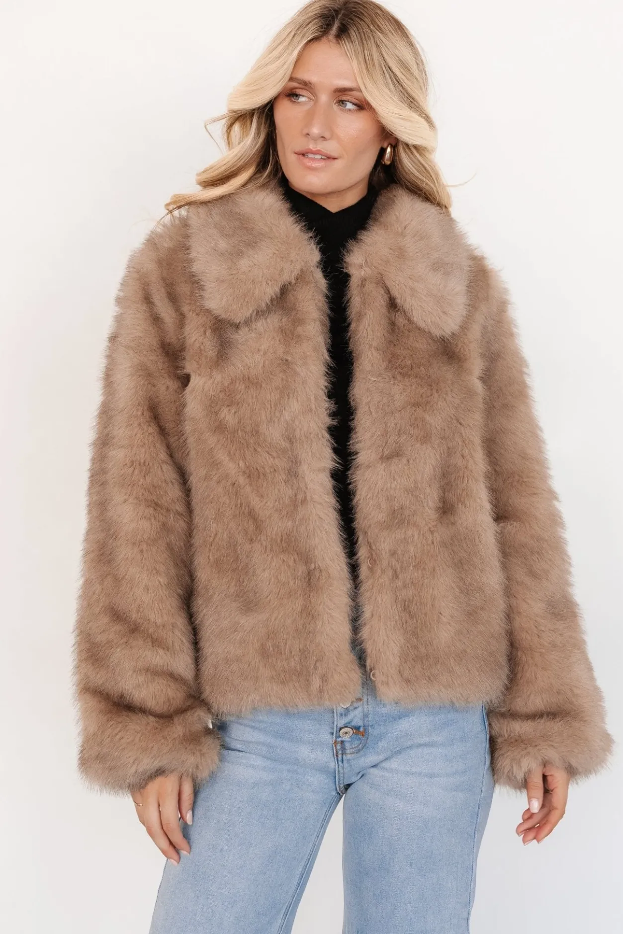 Online Baltic Born Amarante Faux Fur Coat | Beige Mink BeigeMink