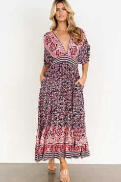 Clearance Baltic Born Amaris Maxi Dress | Navy Multi NavyMulti