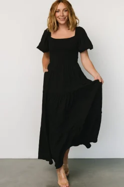 Hot Baltic Born Amaya Smocked Dress | Black