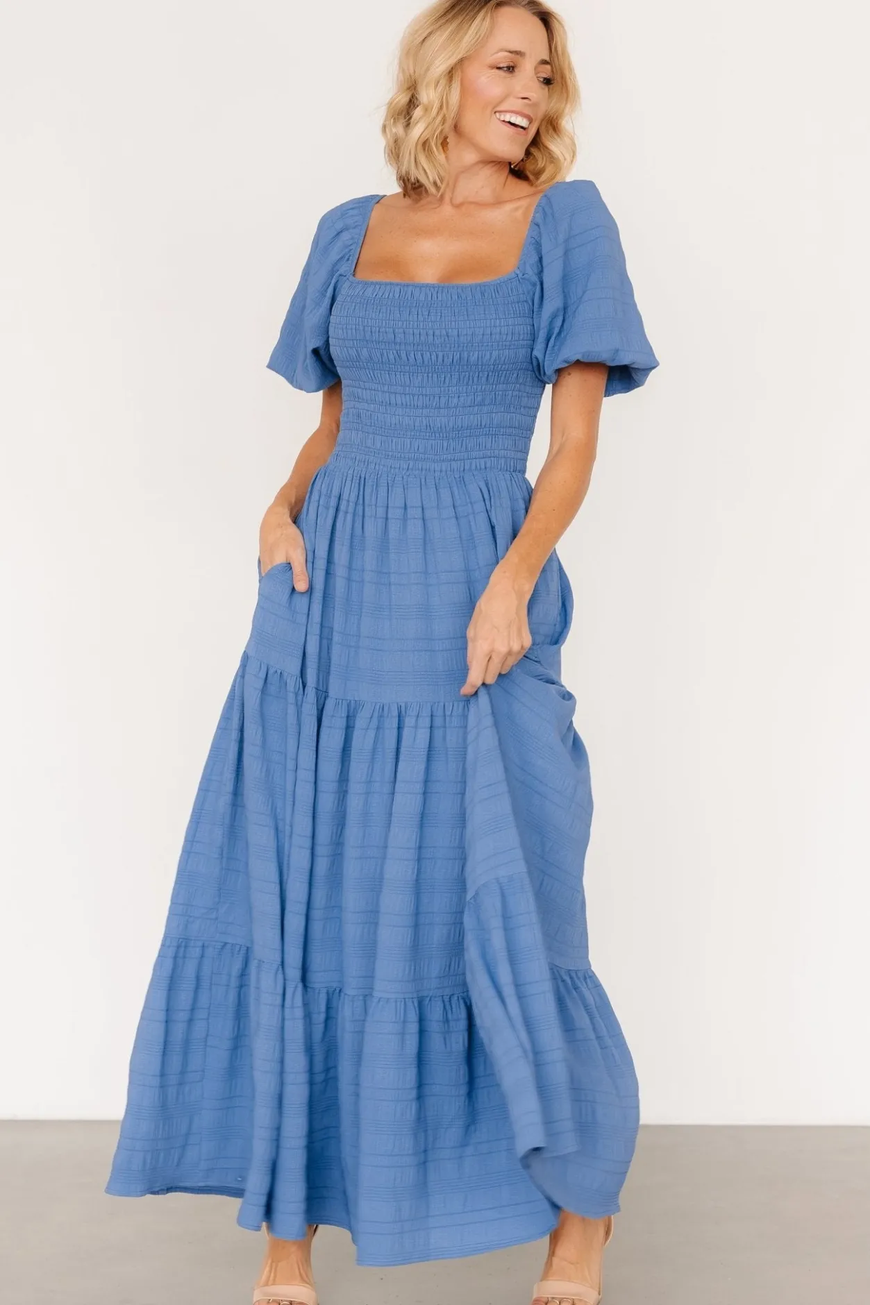 Hot Baltic Born Amaya Smocked Dress | Blue