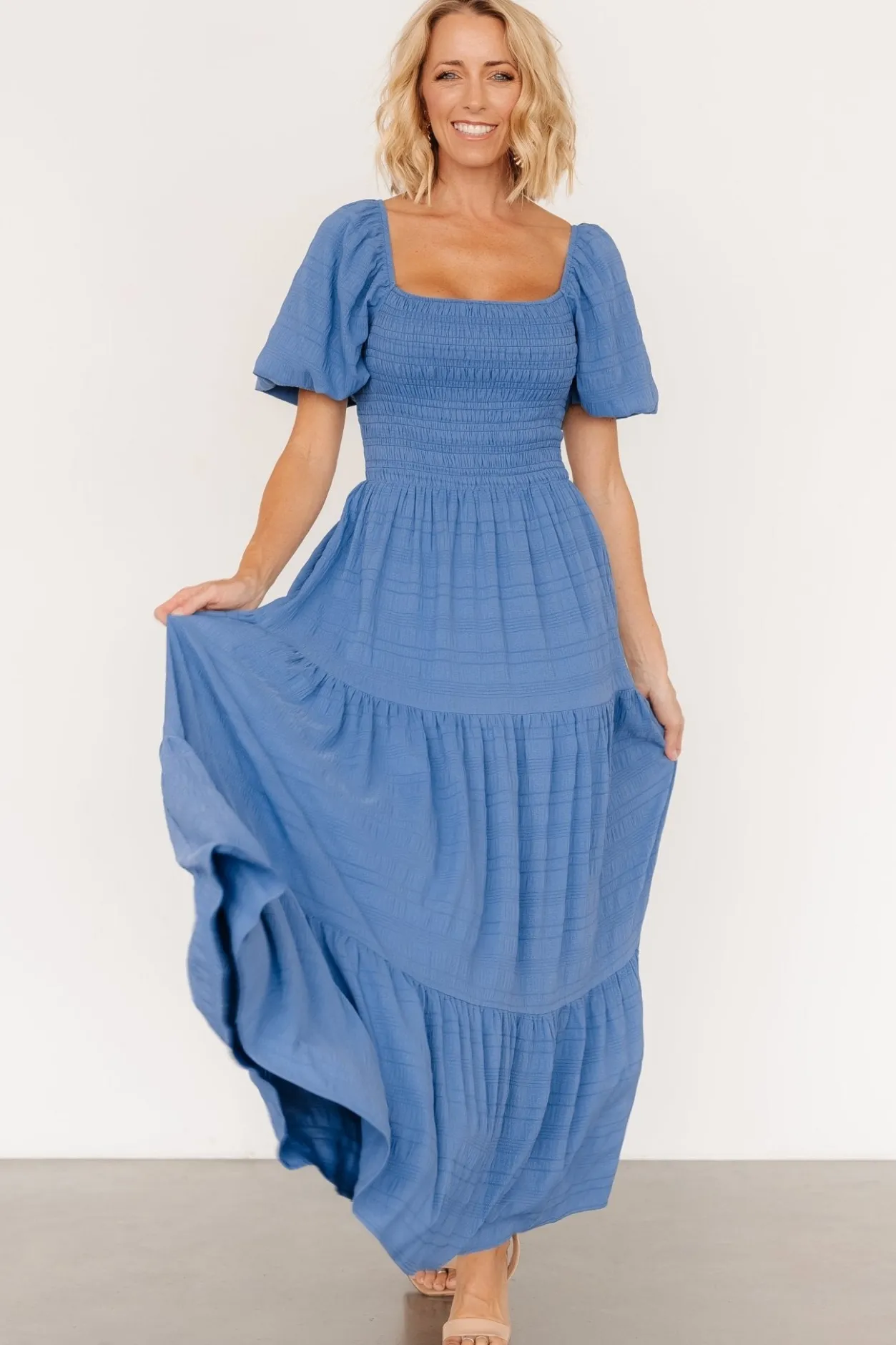 Hot Baltic Born Amaya Smocked Dress | Blue