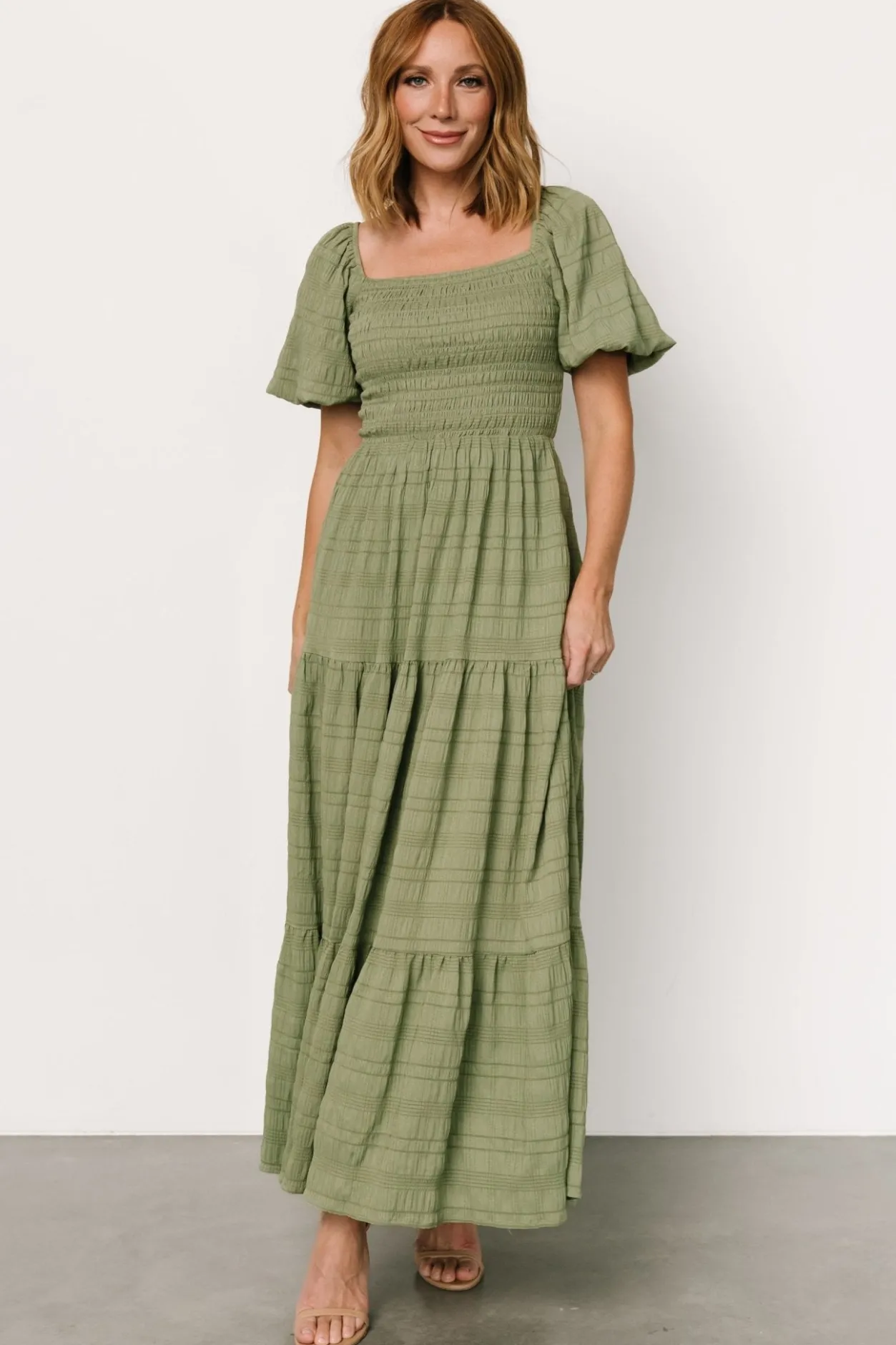 Fashion Baltic Born Amaya Smocked Dress | Green