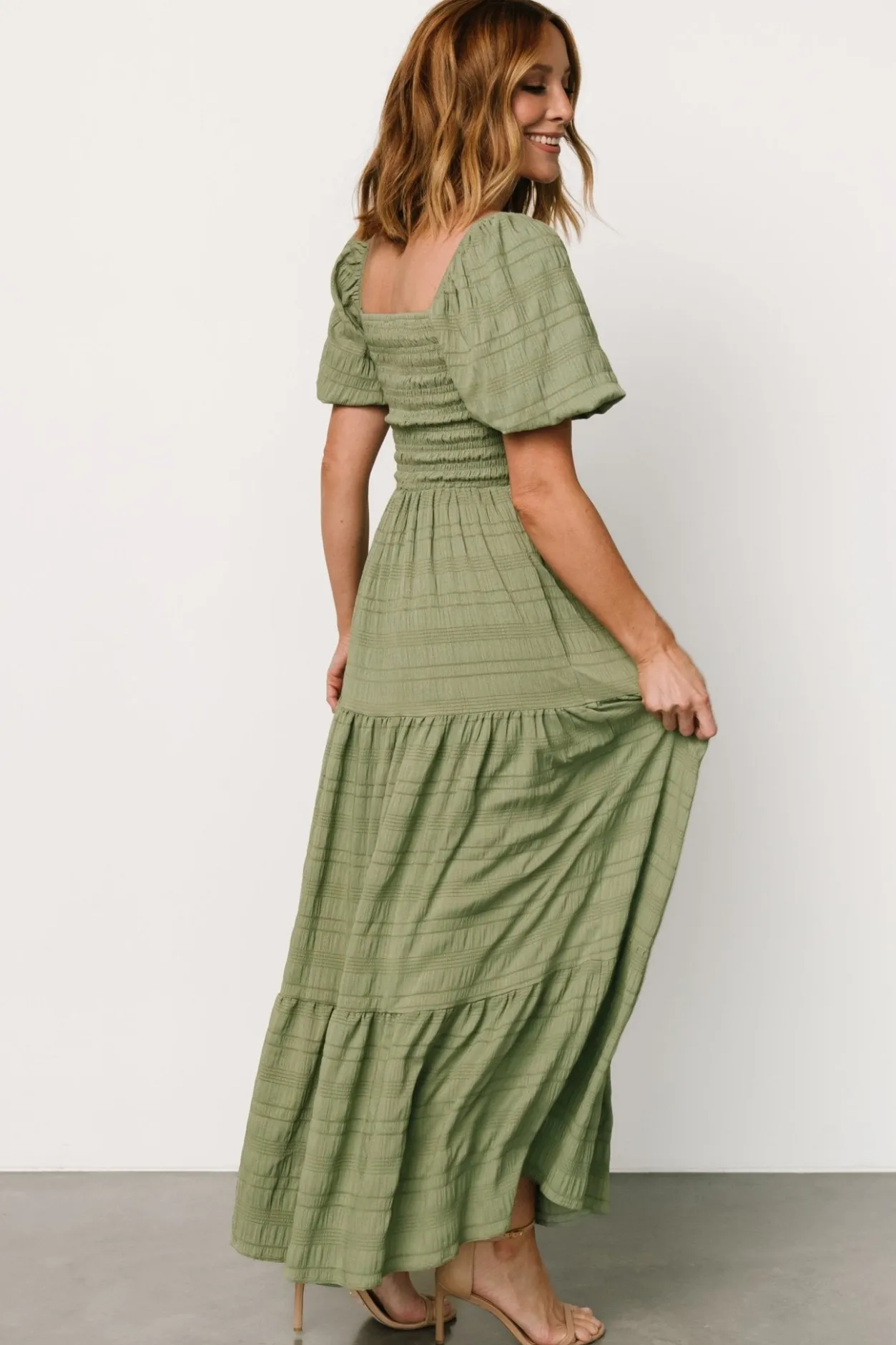 Fashion Baltic Born Amaya Smocked Dress | Green