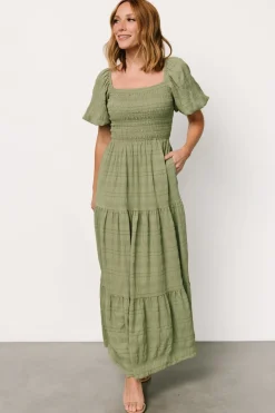 Fashion Baltic Born Amaya Smocked Dress | Green
