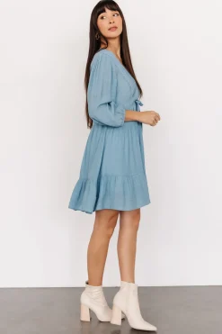 Clearance Baltic Born Amelia Boho Mini Dress | Blue