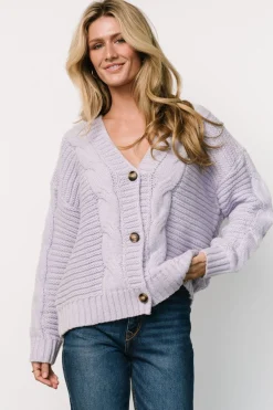 Fashion Baltic Born Ames Cable Knit Cardigan | Lavender