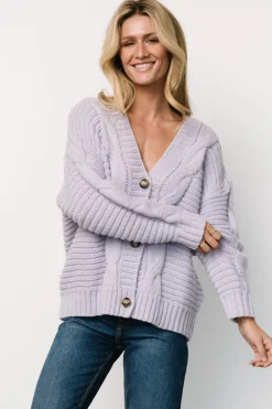 Fashion Baltic Born Ames Cable Knit Cardigan | Lavender