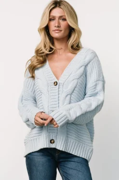 Online Baltic Born Ames Cable Knit Cardigan | Light Blue LightBlue
