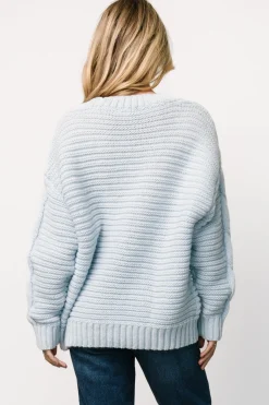 Online Baltic Born Ames Cable Knit Cardigan | Light Blue LightBlue