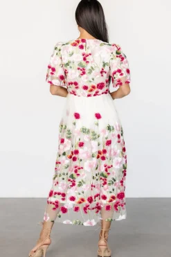 Online Baltic Born Anastasie Floral Embroidered Dress | Pink Multi PinkMulti