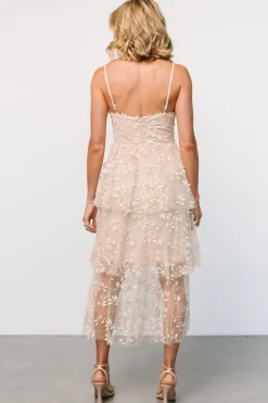 Hot Baltic Born Anavi Tiered Midi Dress | Champagne