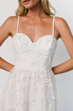 Clearance Baltic Born Anavi Tiered Midi Dress | White + Gold White+Gold