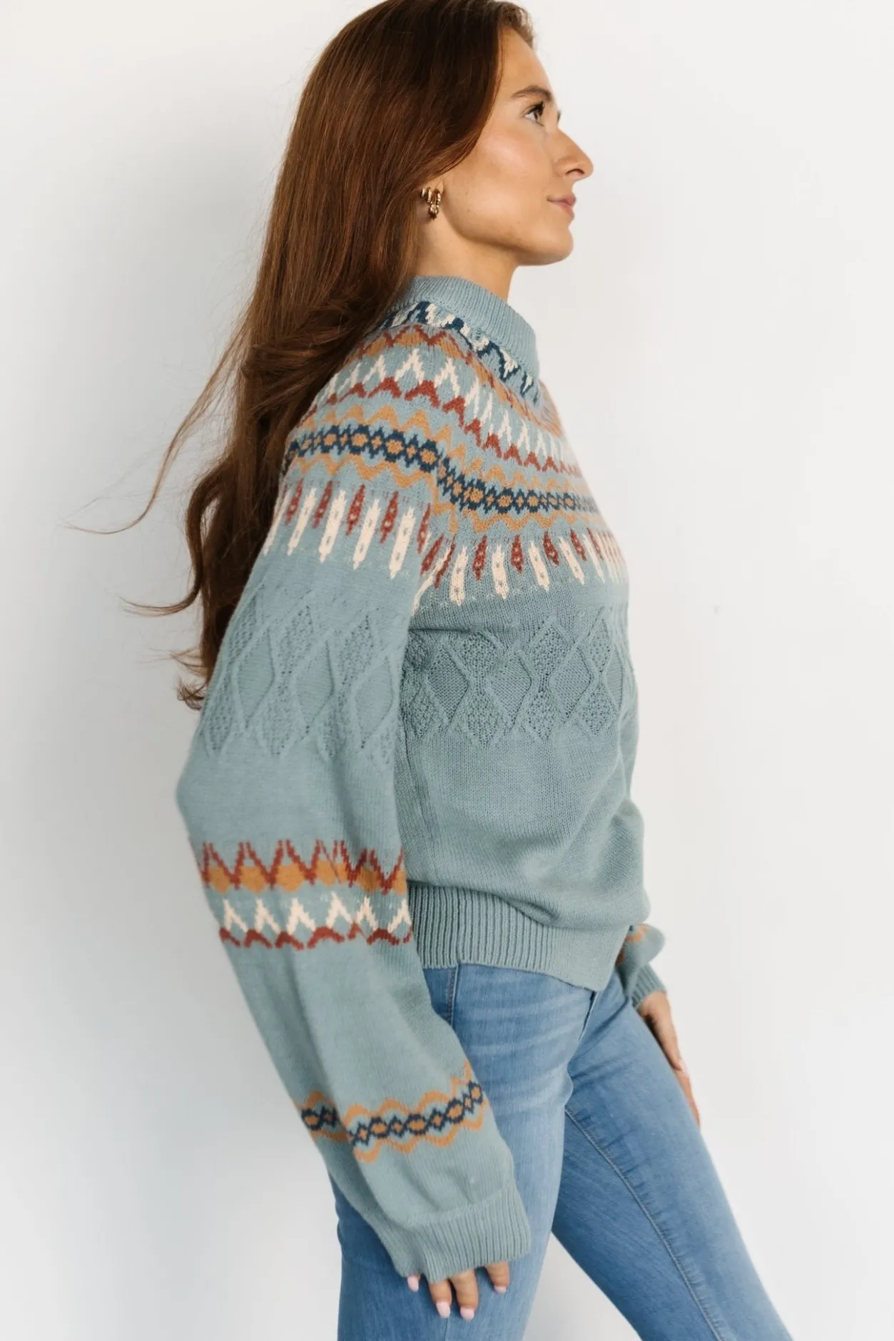 Hot Baltic Born Anders Knit Sweater | Blue Multi BlueMulti