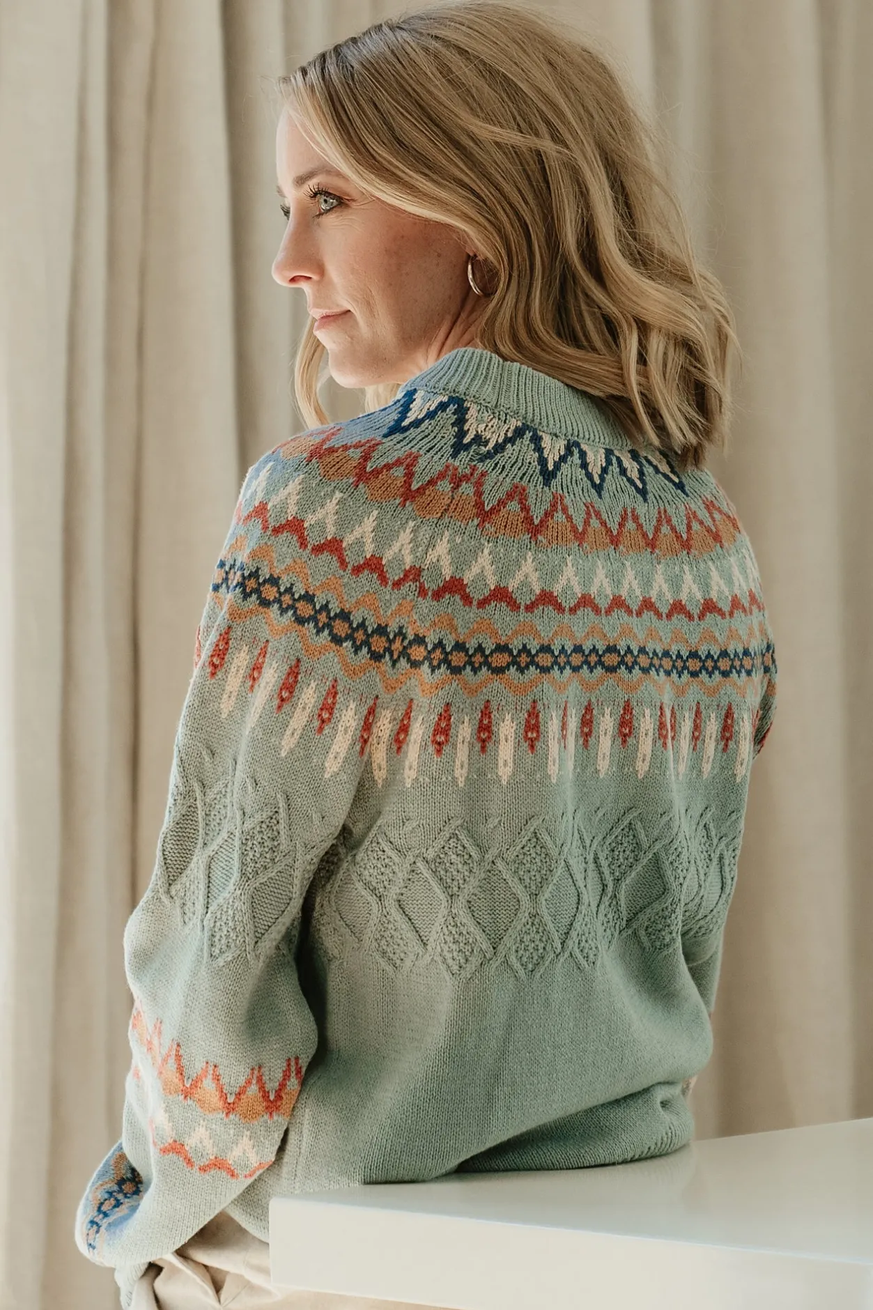 Hot Baltic Born Anders Knit Sweater | Blue Multi BlueMulti