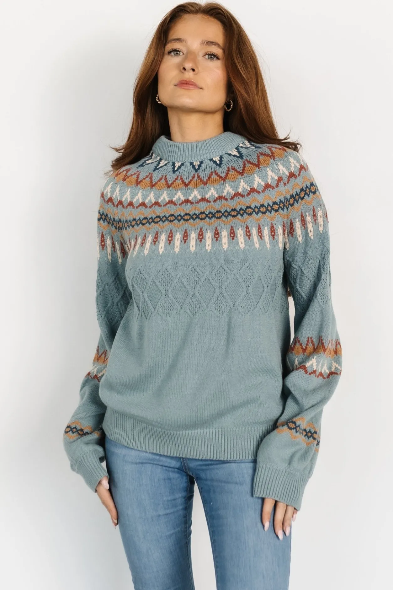 Hot Baltic Born Anders Knit Sweater | Blue Multi BlueMulti