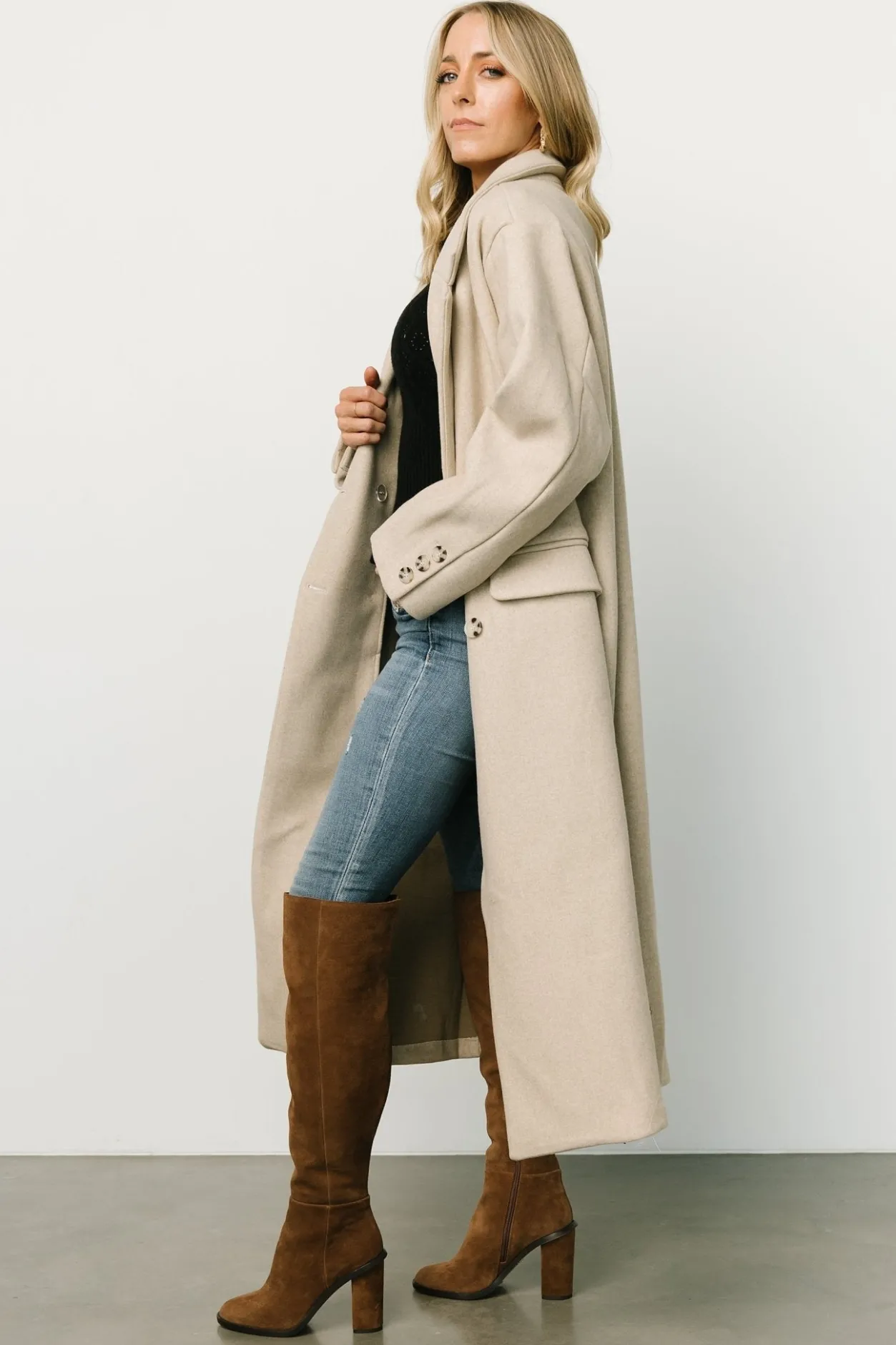 Best Baltic Born Anderson Double Breasted Coat | Natural