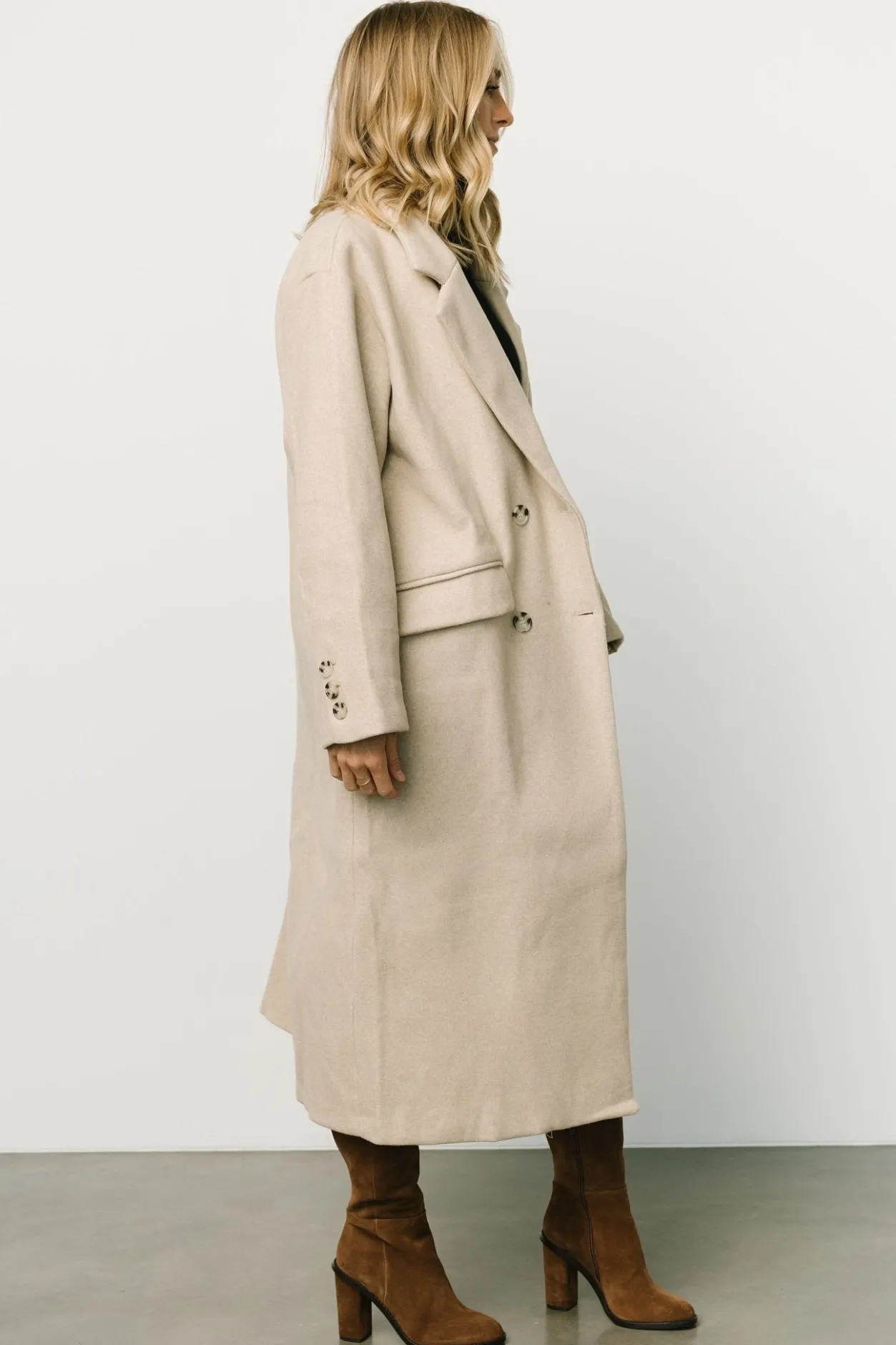 Best Baltic Born Anderson Double Breasted Coat | Natural