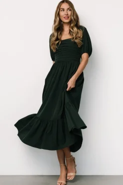Best Baltic Born Andrea Pleated Midi Dress | Forest Green ForestGreen
