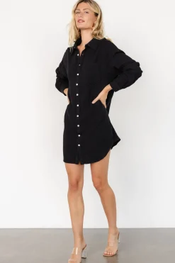 Outlet Baltic Born Andres Button Shirt Dress | Black