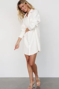 Discount Baltic Born Andres Button Shirt Dress | Ivory