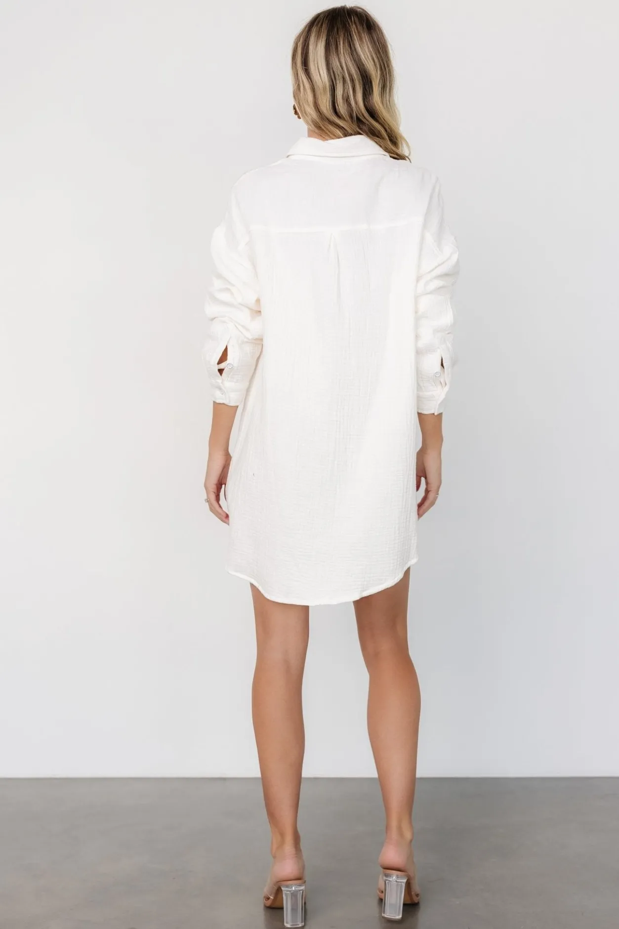 Discount Baltic Born Andres Button Shirt Dress | Ivory