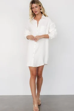 Discount Baltic Born Andres Button Shirt Dress | Ivory