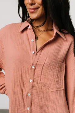Outlet Baltic Born Andres Button Shirt Dress | Dusty Rose DustyRose