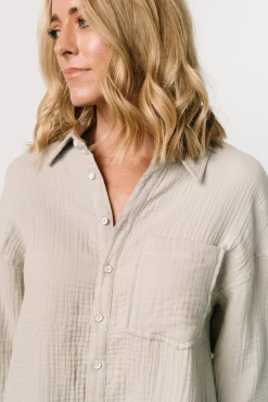 Fashion Baltic Born Andres Button Shirt Dress | Light Sage LightSage
