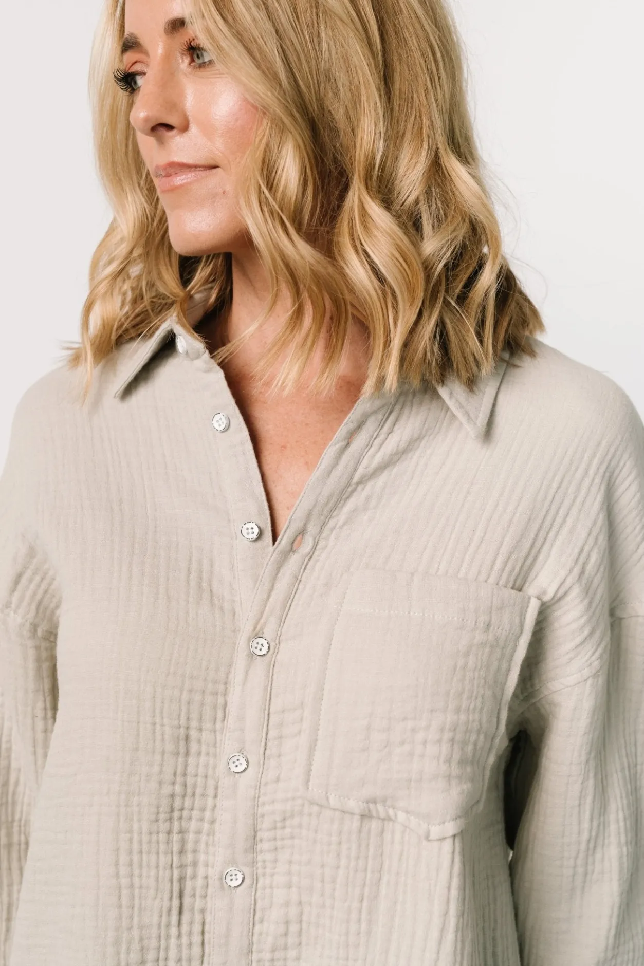 Fashion Baltic Born Andres Button Shirt Dress | Light Sage LightSage