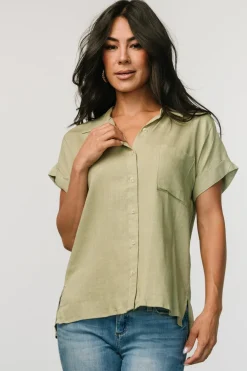 Outlet Baltic Born Andrews Button Top | Sage
