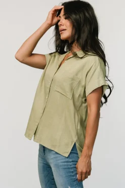 Outlet Baltic Born Andrews Button Top | Sage