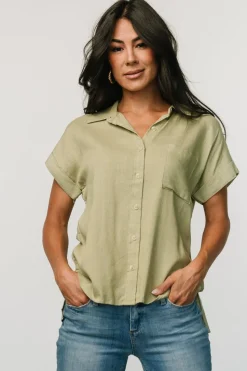 Outlet Baltic Born Andrews Button Top | Sage