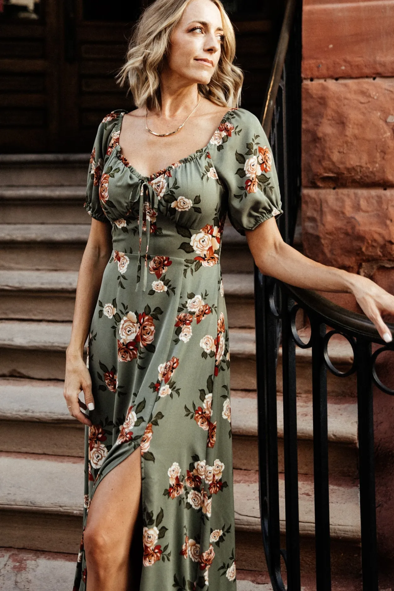 Clearance Baltic Born Angela Maxi Dress | Olive Rose Floral OliveRoseFloral