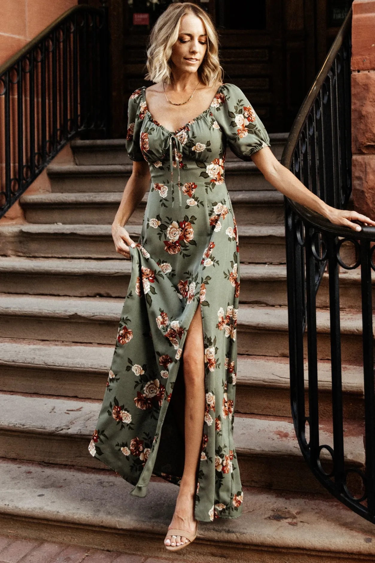 Clearance Baltic Born Angela Maxi Dress | Olive Rose Floral OliveRoseFloral