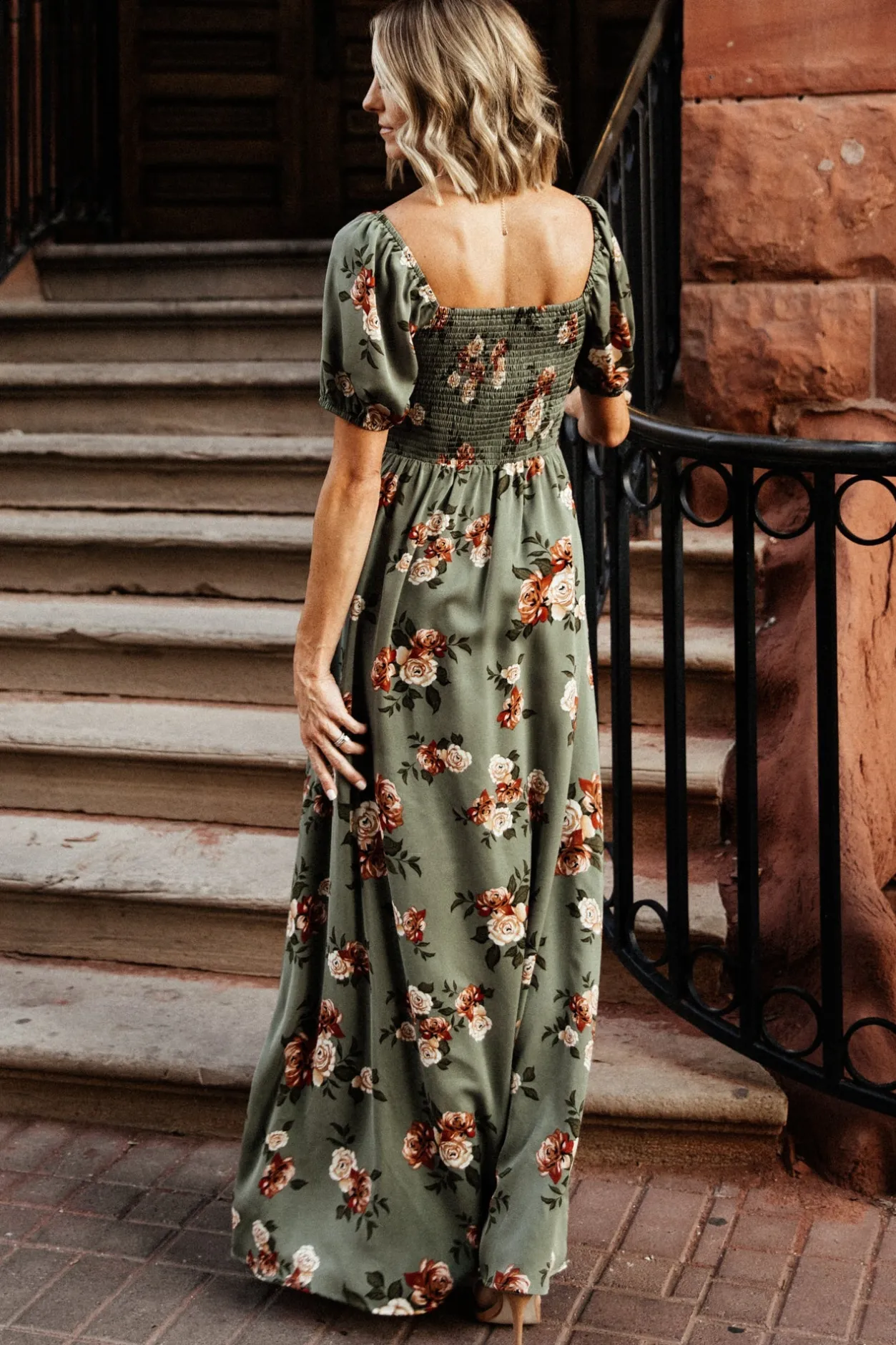 Clearance Baltic Born Angela Maxi Dress | Olive Rose Floral OliveRoseFloral
