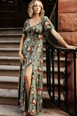 Clearance Baltic Born Angela Maxi Dress | Olive Rose Floral OliveRoseFloral