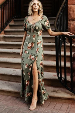 Clearance Baltic Born Angela Maxi Dress | Olive Rose Floral OliveRoseFloral