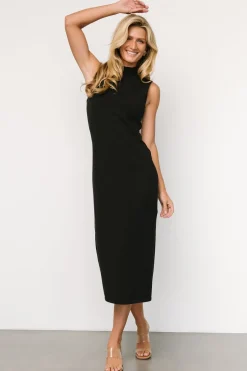 Discount Baltic Born Angelina Mock Neck Tank Dress | Black