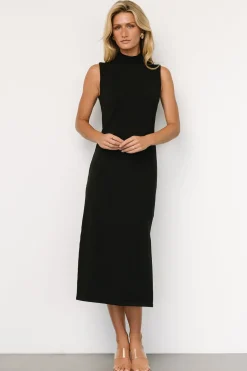 Discount Baltic Born Angelina Mock Neck Tank Dress | Black